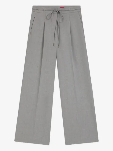 HUGO drawstring-fastening pleated trousers