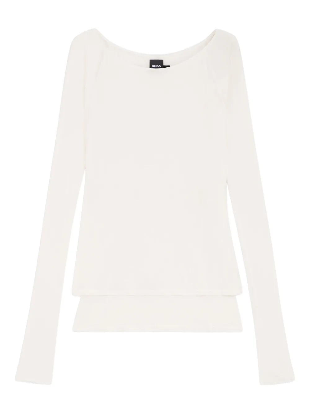 BOSS Top a maniche lunghe - Bianco