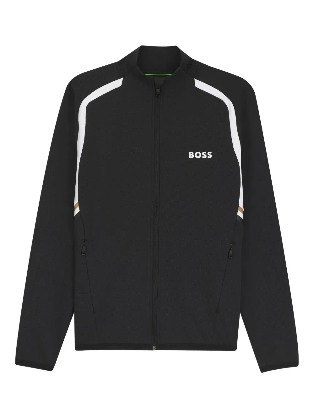 BOSS sweat zippé à rayures | noir | Image 1