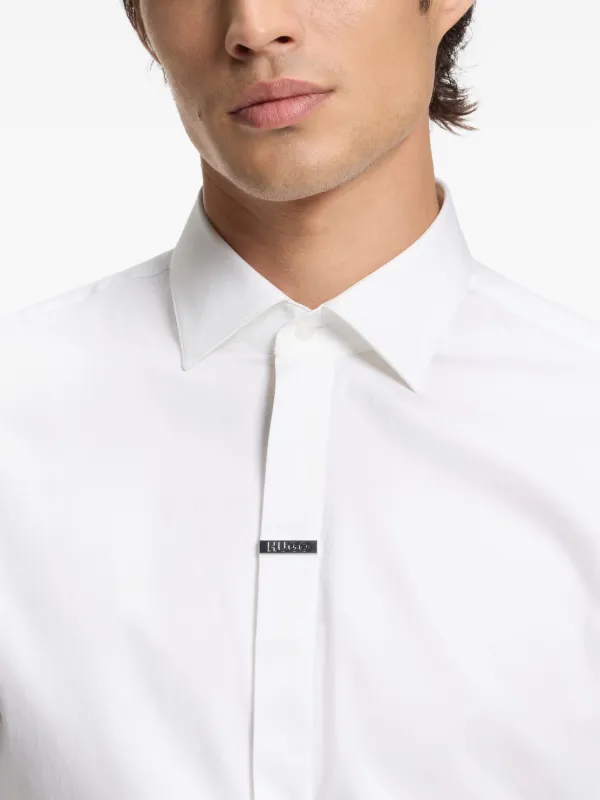 HUGO Camicia Ermo 50500216 Verde Slim Fit