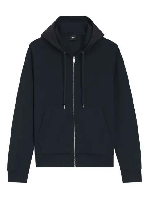 BOSS zip-up hoodie with monogram hood