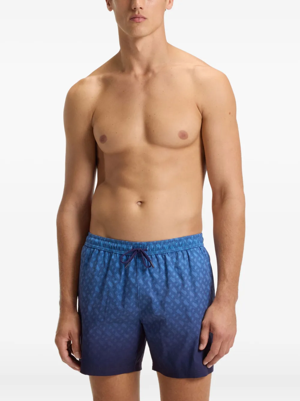 Boss Vale Logo-badge Swim Shorts - Blue 