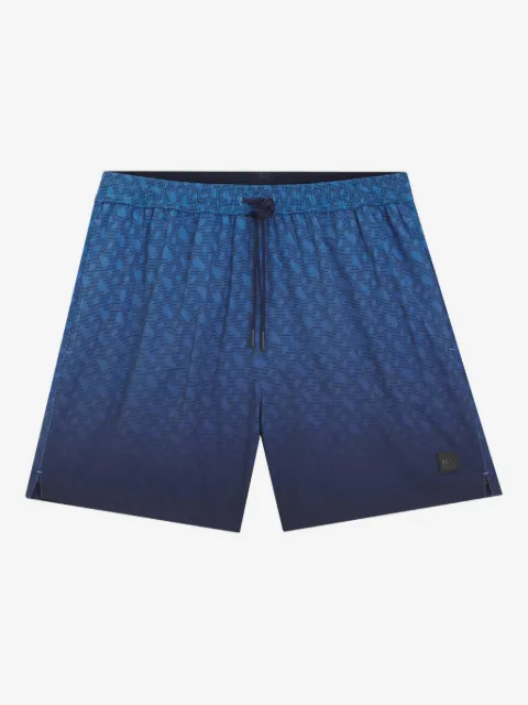 BOSS logo-badge swim shorts with degradé monogram print