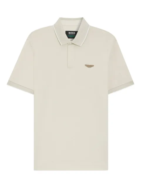 BOSS 로고 패치 폴로 셔츠