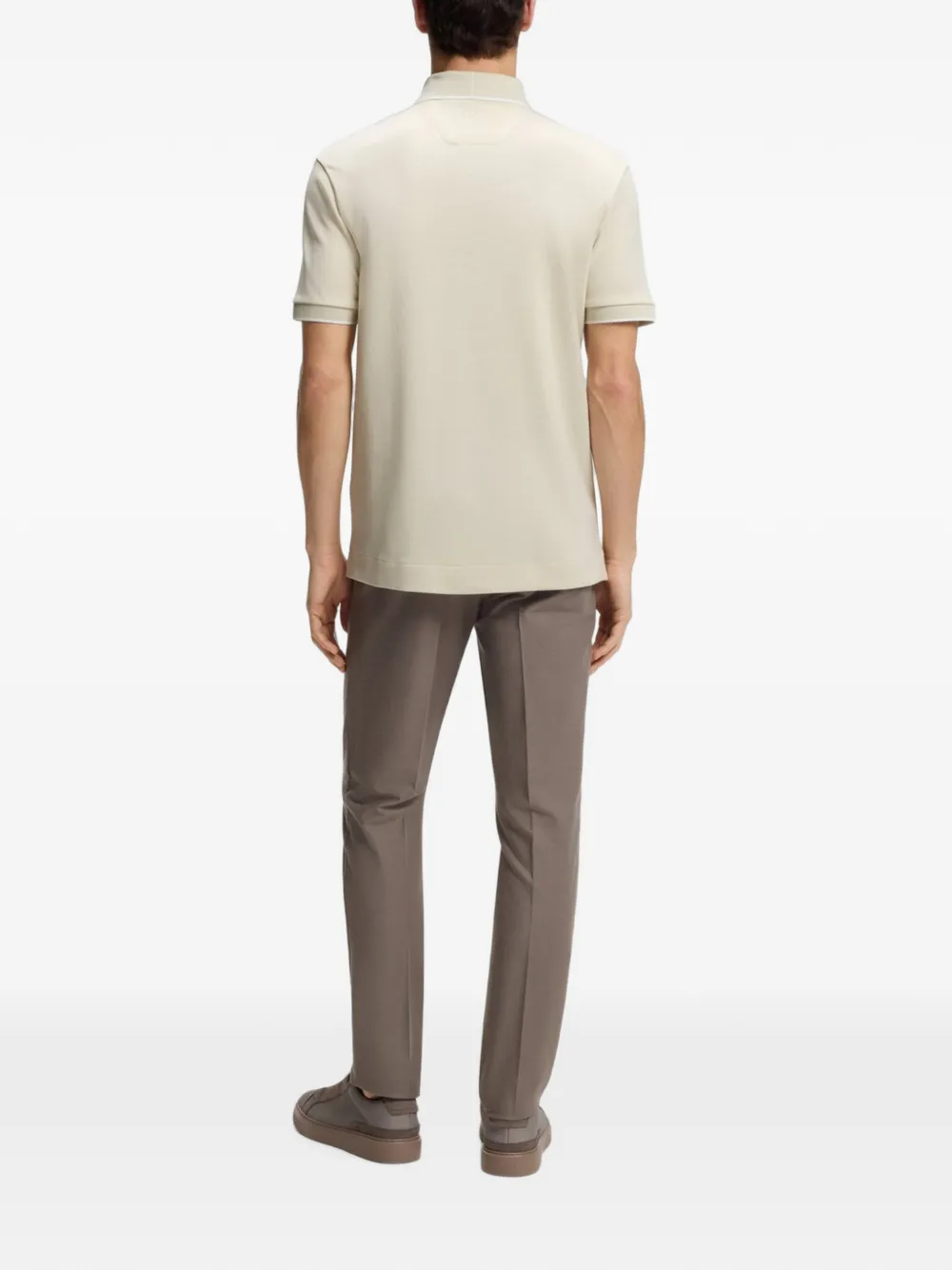 BOSS Poloshirt met logopatch Beige