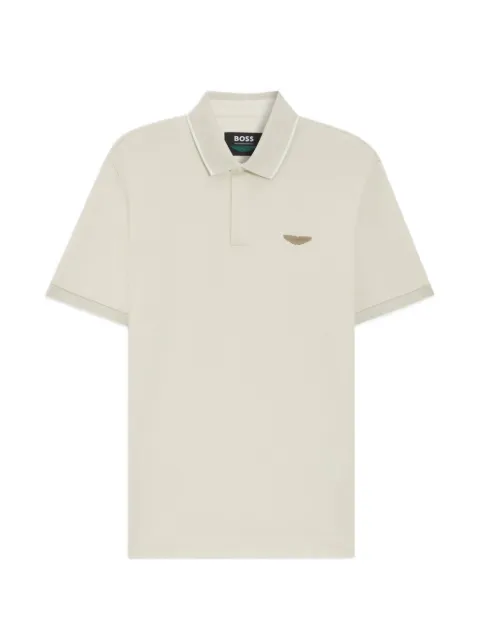 BOSS BOSS x ASTON MARTIN polo shirt in wool-cotton piqué