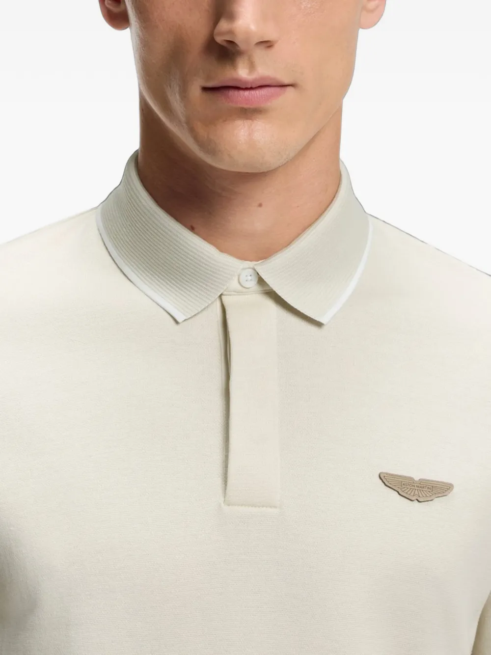 BOSS Poloshirt met logopatch Beige