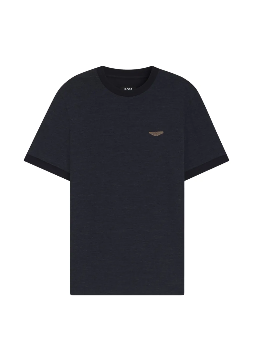BOSS x Aston Martin T-shirt van wol-katoenen jacquard Blauw