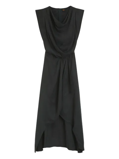 BOSS vestido midi con falda cruzada