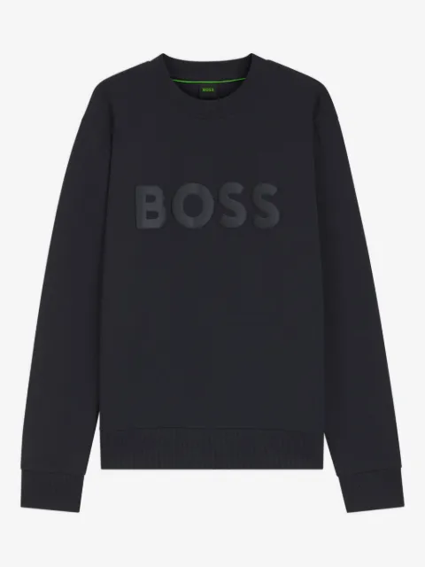 BOSS logo-print crew-neck sweatshirt