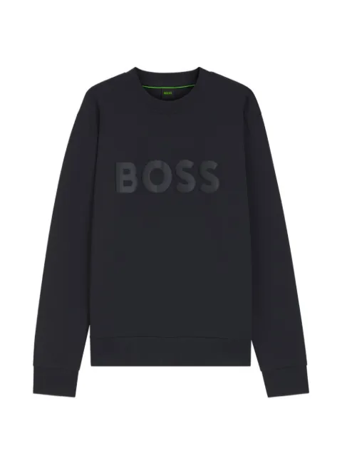 BOSS tonal-logo sweatshirt in stretch cotton