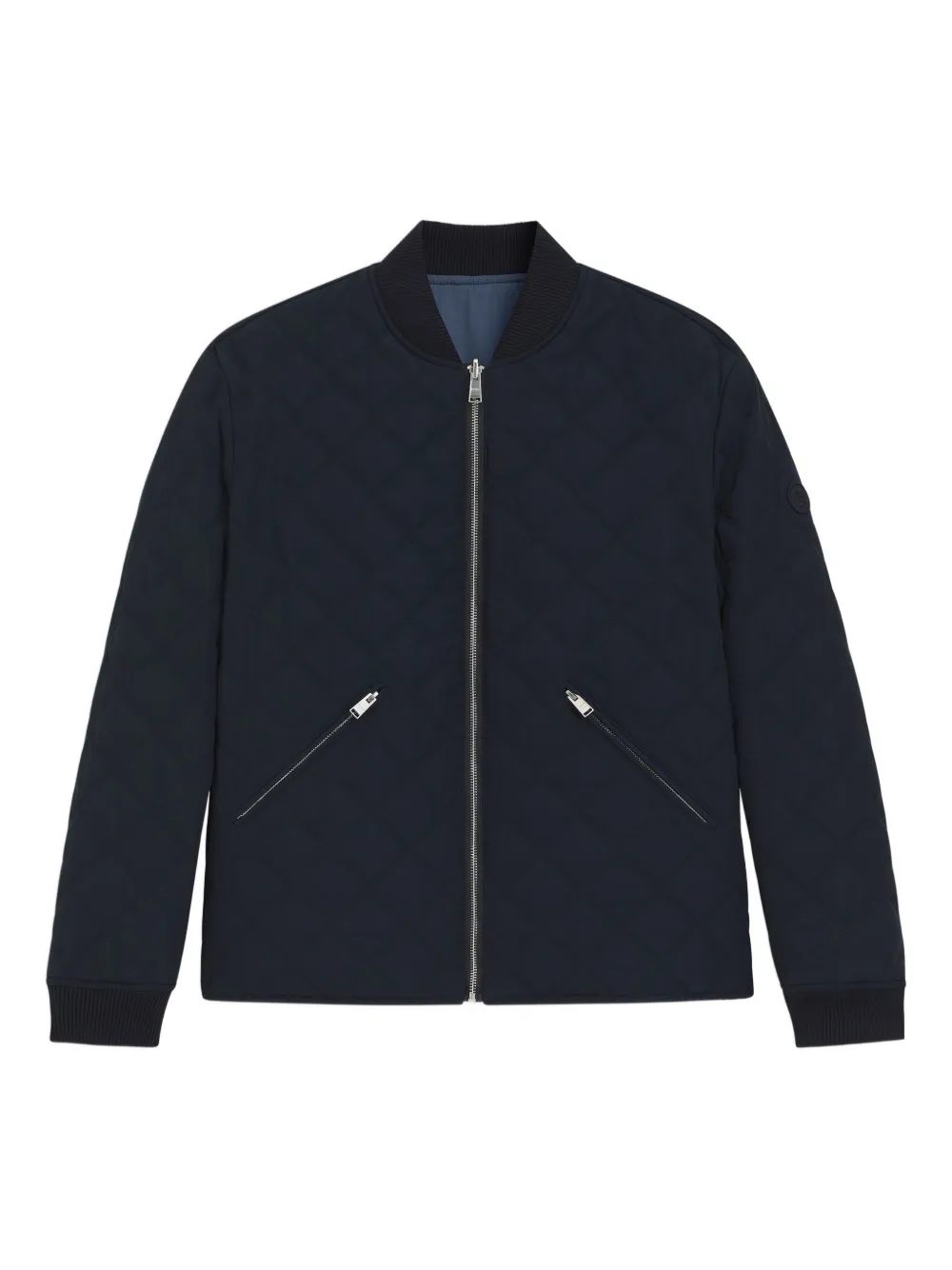 BOSS Gesteppte Jacke mit Reißverschluss - Blau