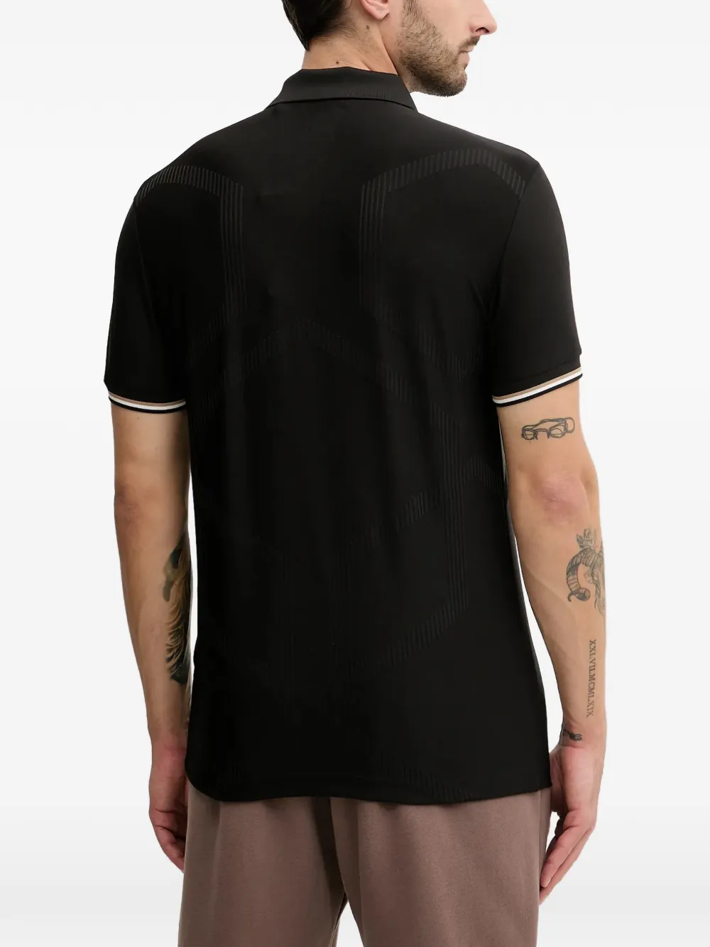 BOSS Poloshirt met gestreept-detail 001