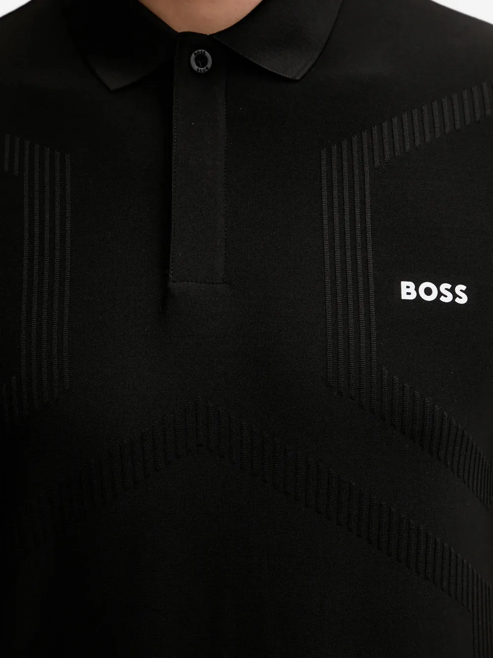 BOSS Poloshirt met gestreept-detail 001