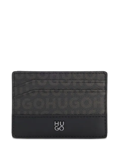 HUGO Porta-cartões com placa de logo