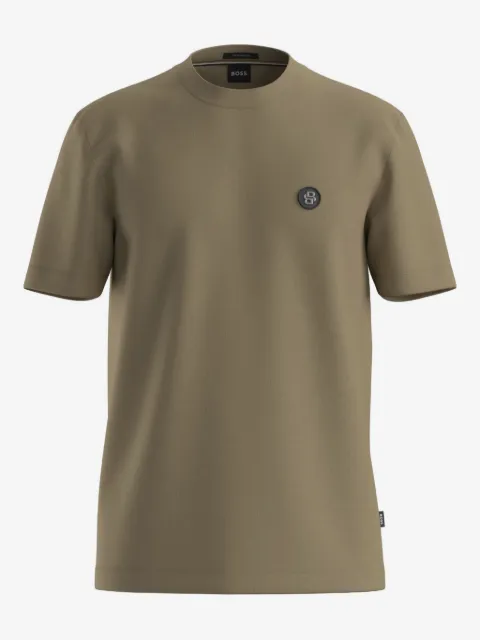 BOSS mercerized-cotton T-shirt with double B monogram