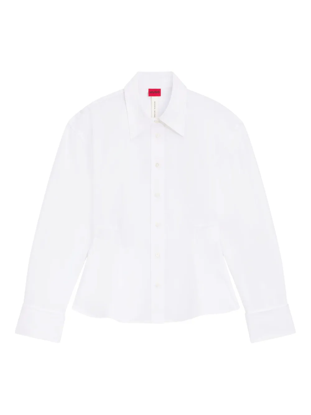 HUGO peplum cotton shirt | White | Image 1