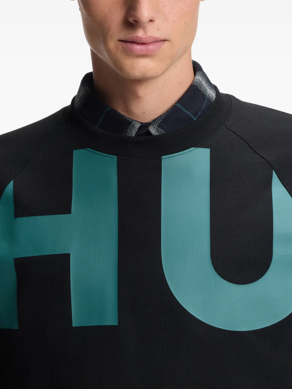 HUGO T-shirt met grafische print Zwart