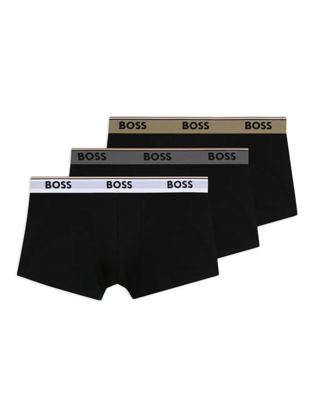 BOSS Set 3 boxer con banda logata - Nero