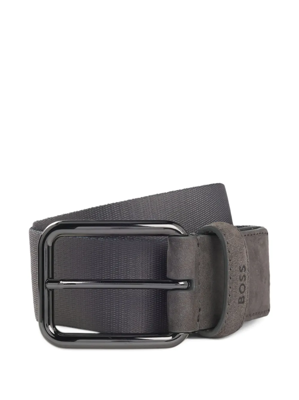 BOSS Cintura in pelle - Grigio