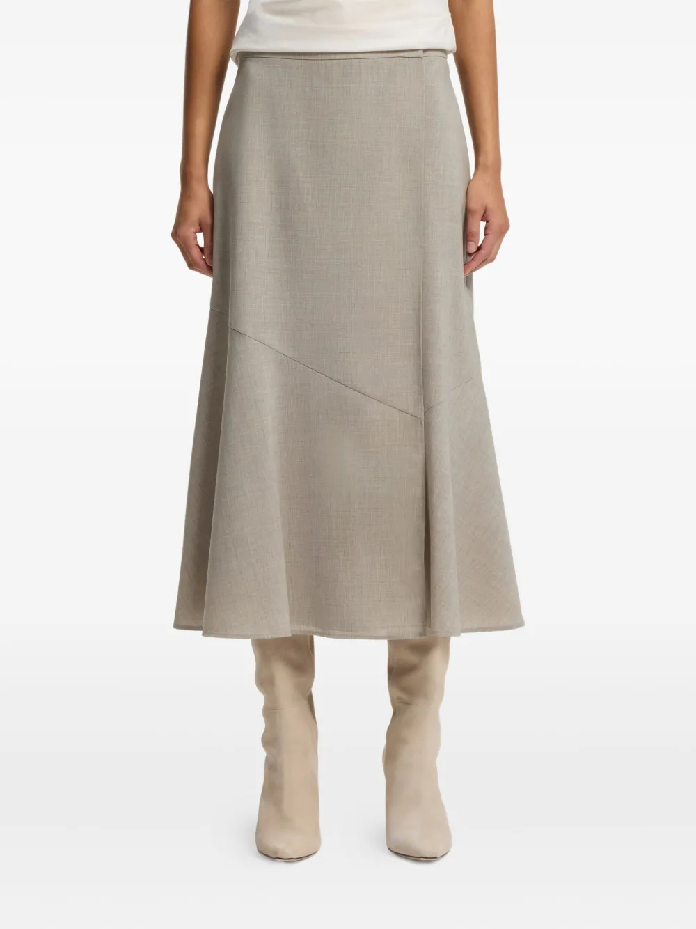 BOSS Midi-rok met A-lijn - Beige