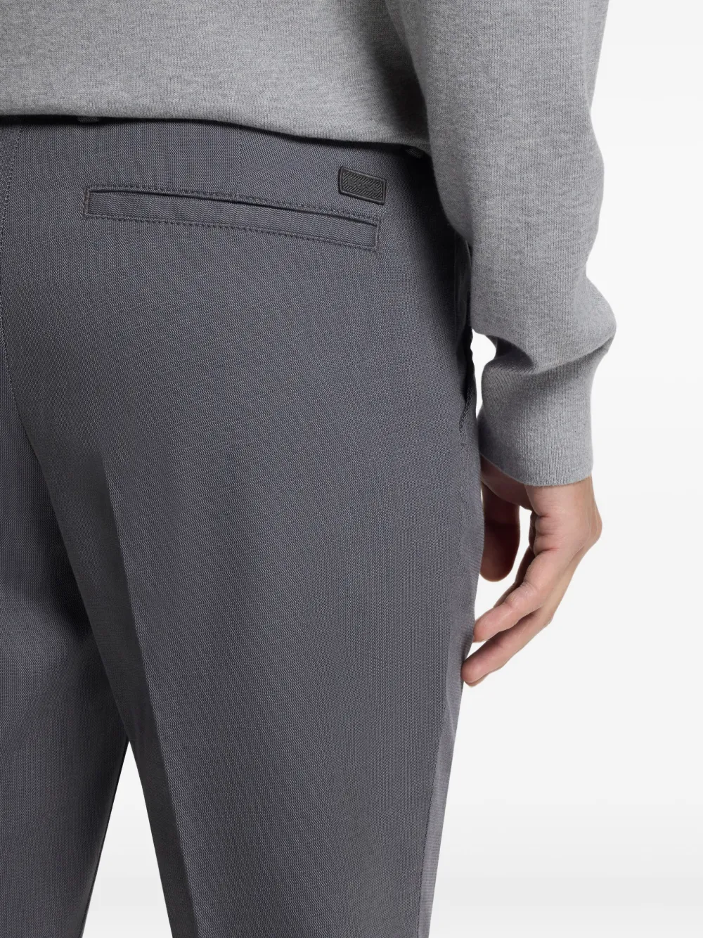 BOSS Slim-fit broek van stretch-katoen Grijs