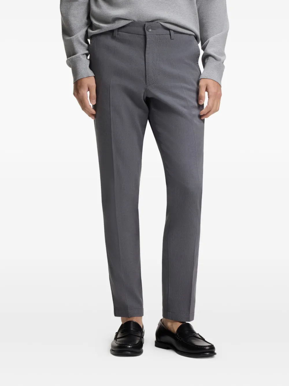 BOSS Slim-fit broek van stretch-katoen Grijs