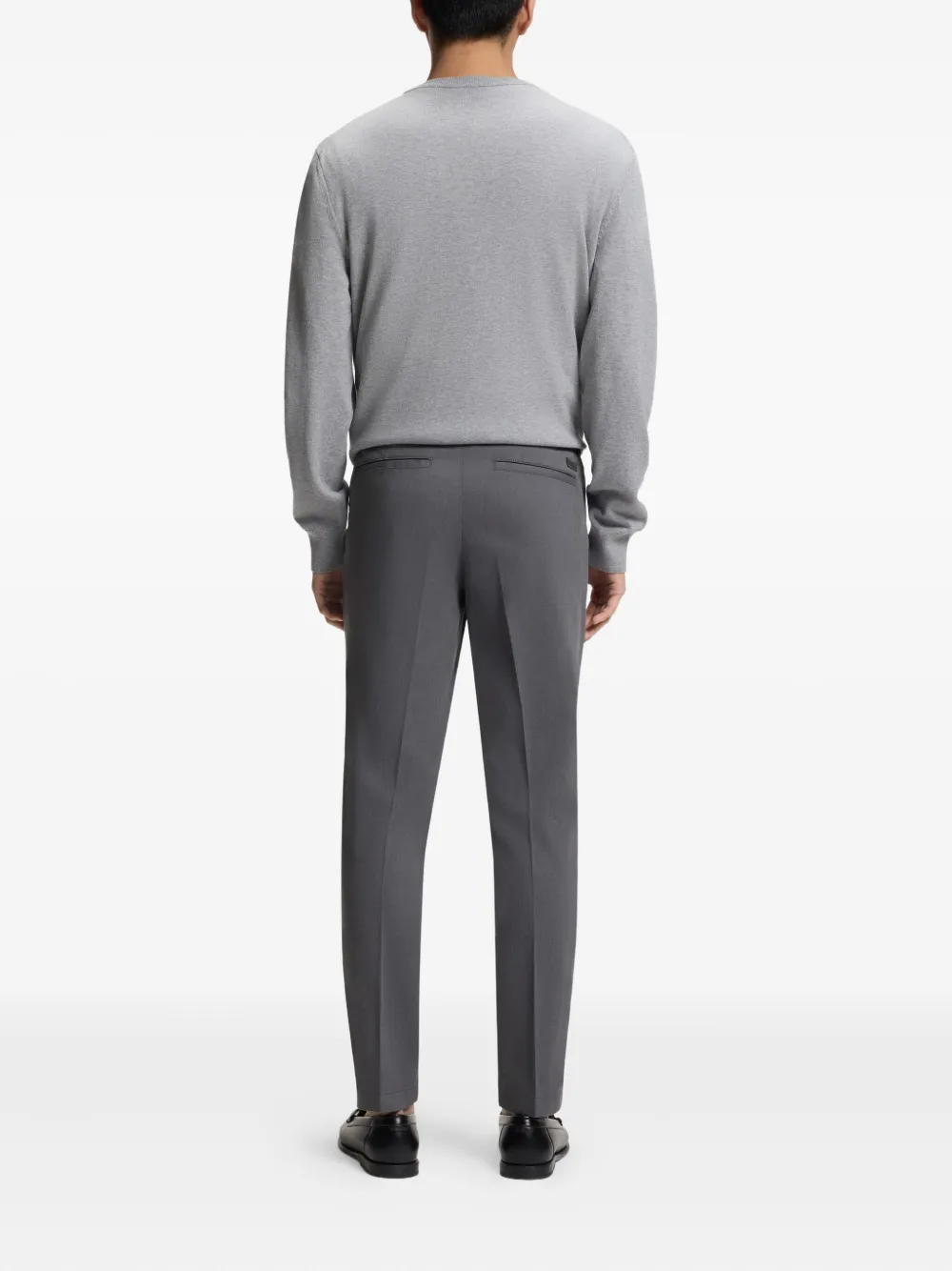 BOSS Slim-fit broek van stretch-katoen Grijs