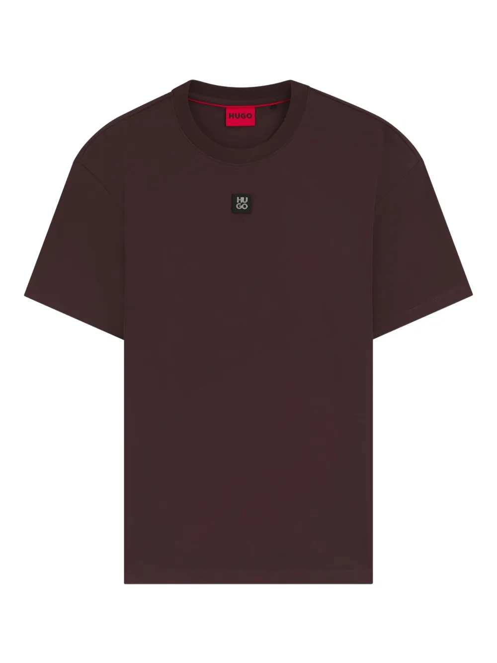 HUGO logo-patch t-shirt | Brown | Image 1