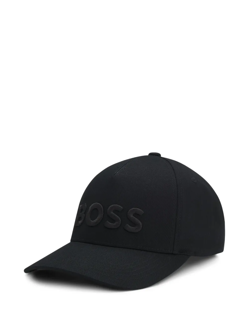 BOSS Katoenen-twill pet met geborduurd logo Zwart