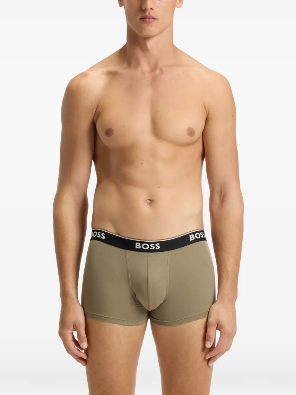  Boss Patterned Logo Boxers Pack Of Three - Black 