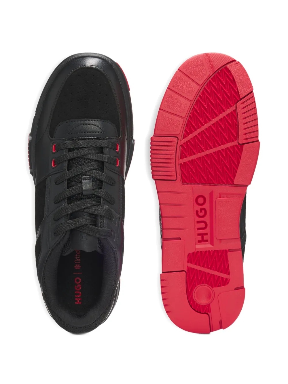 HUGO Sneakers met vlakken Zwart