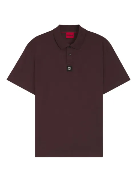 HUGO logo-patch polo shirt