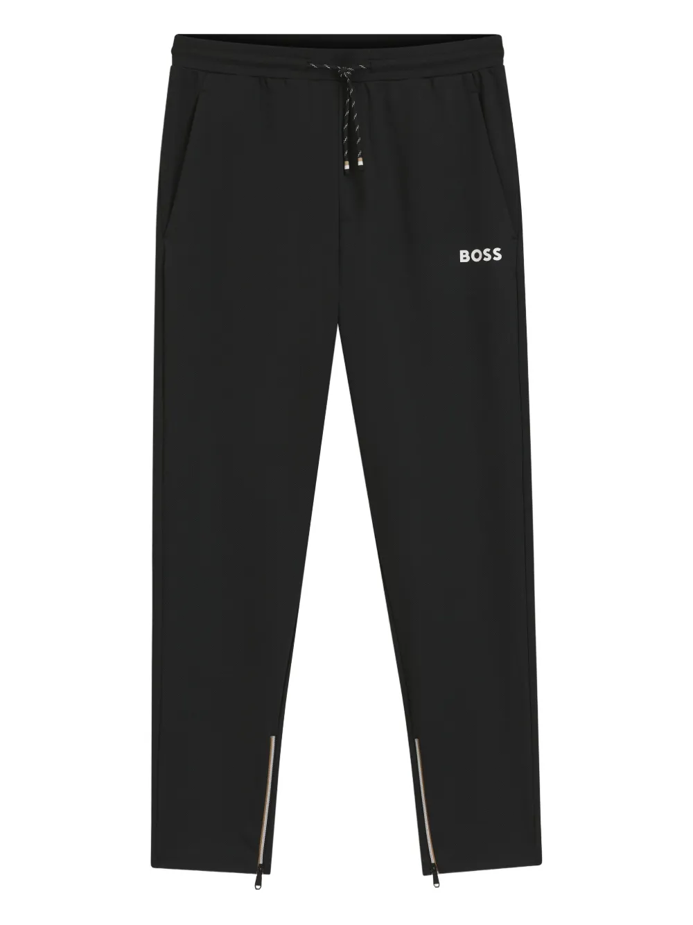 BOSS Pantaloni sportivi Spin con zip - Nero