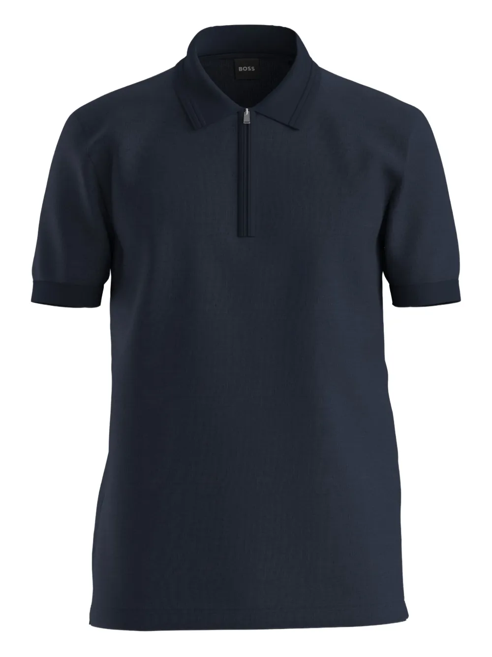 BOSS Polo con zip - Blu