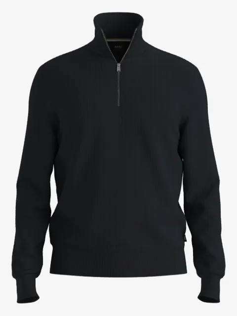 BOSS quarter-zip sweater in cotton