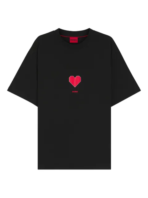 HUGO heart-print logo T-shirt