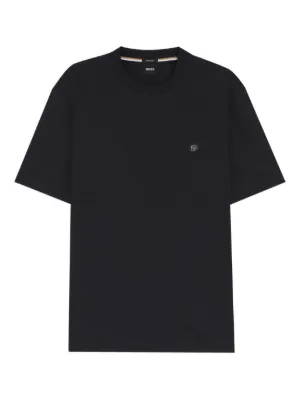 MM6 Maison Margiela tag-print T-shirt | Black | FARFETCH