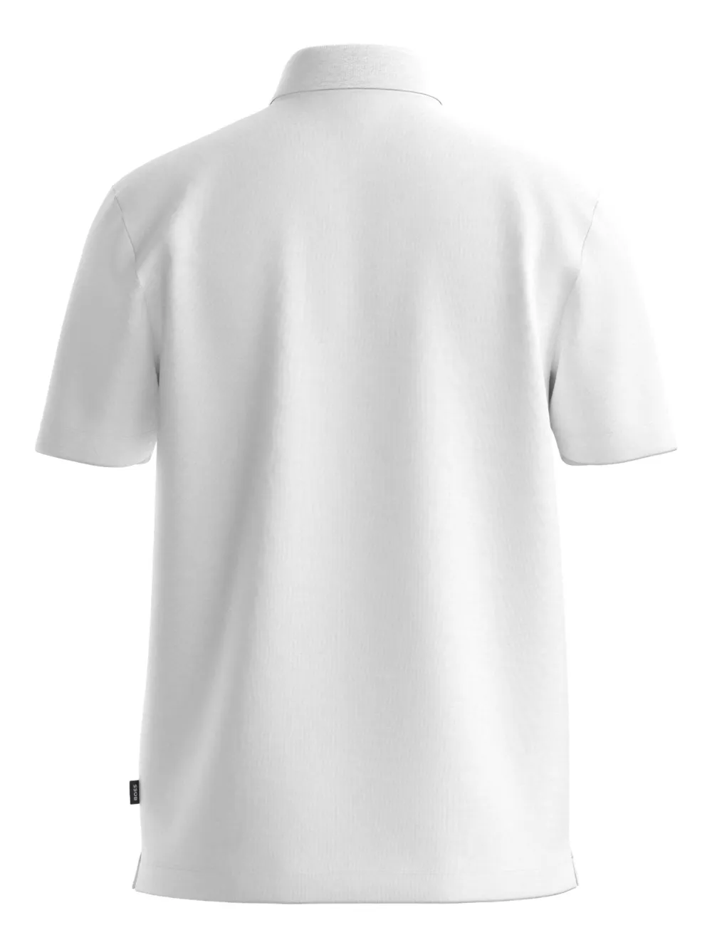 BOSS Poloshirt met knopen en logo - Wit