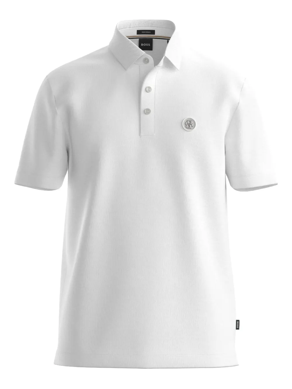 BOSS playera tipo polo con botones y logo | blanco | Image 1