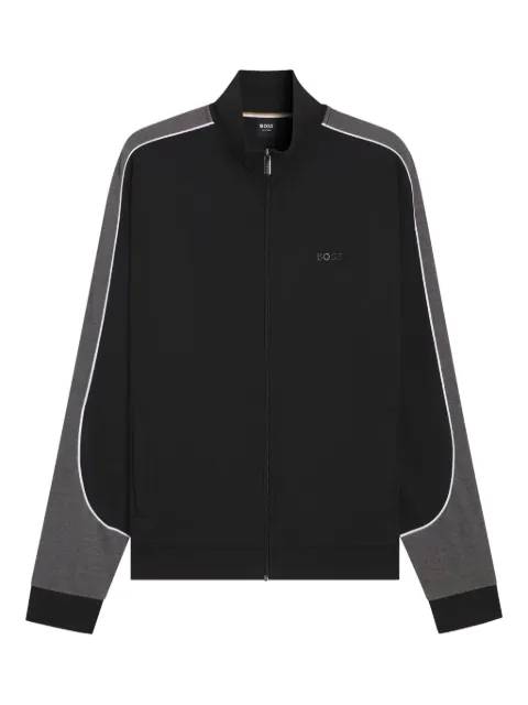 BOSS logo-lettering track jacket