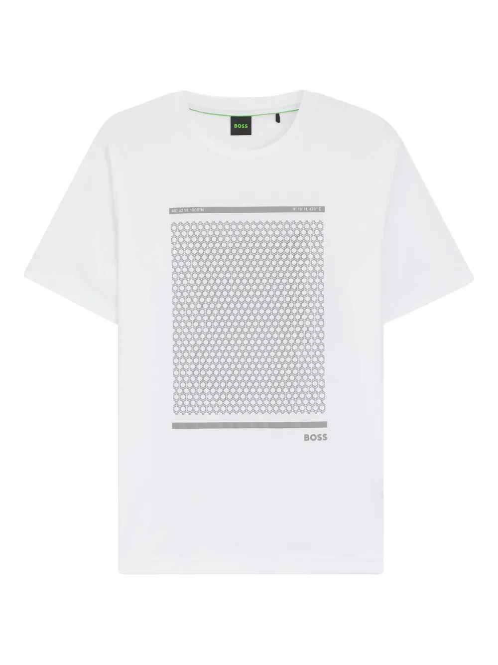 BOSS T-shirt con stampa geometrica - Bianco