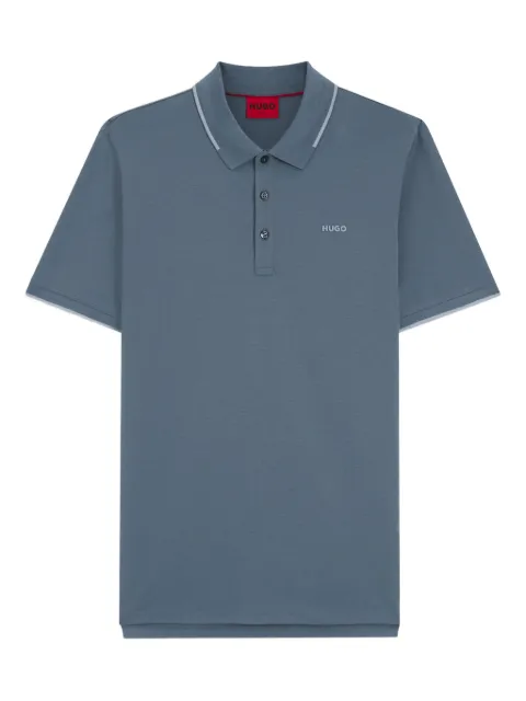 HUGO Camisa polo com botões na gola