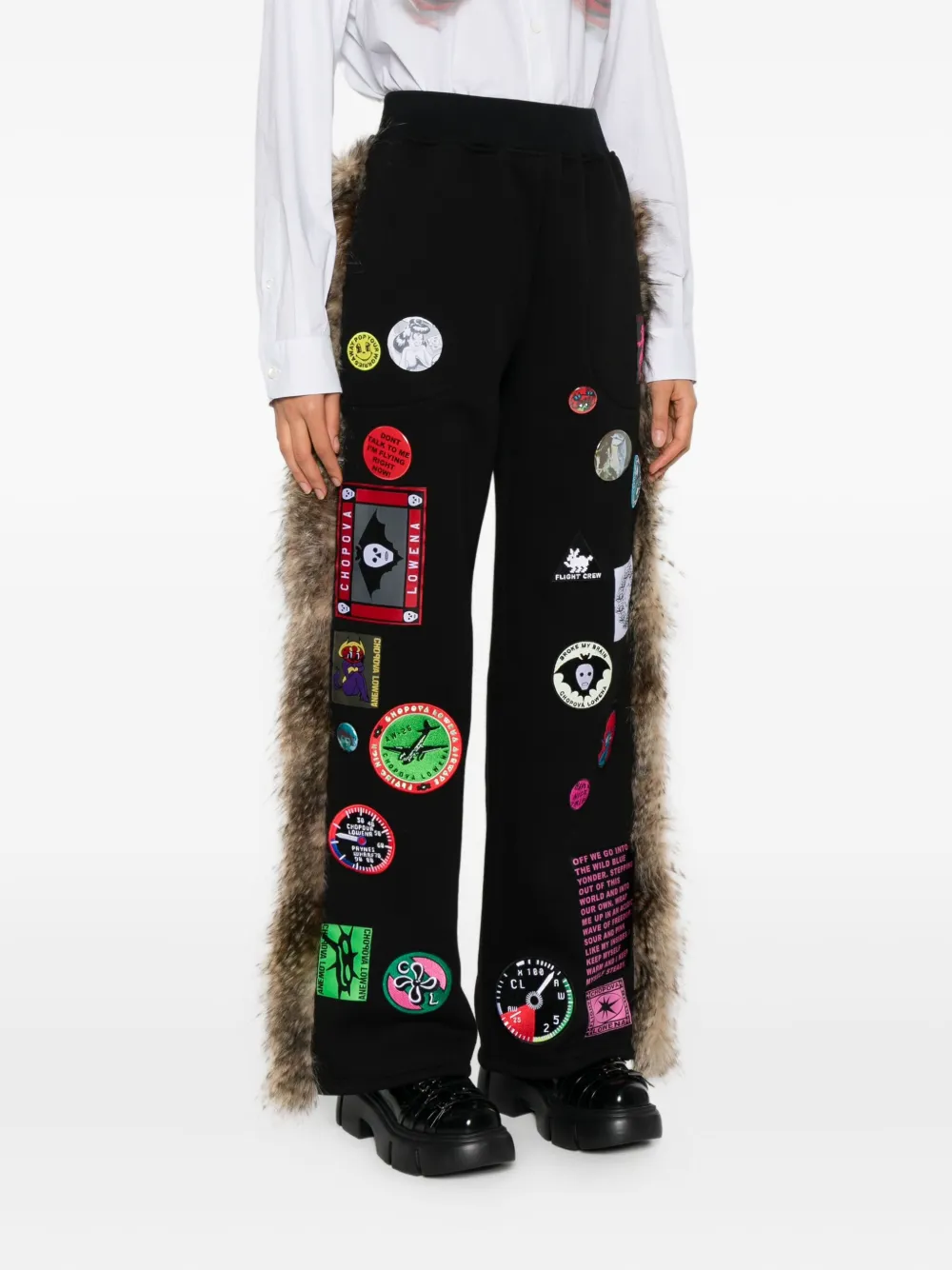 Chopova Lowena Appliqué-detail Pants In Multi