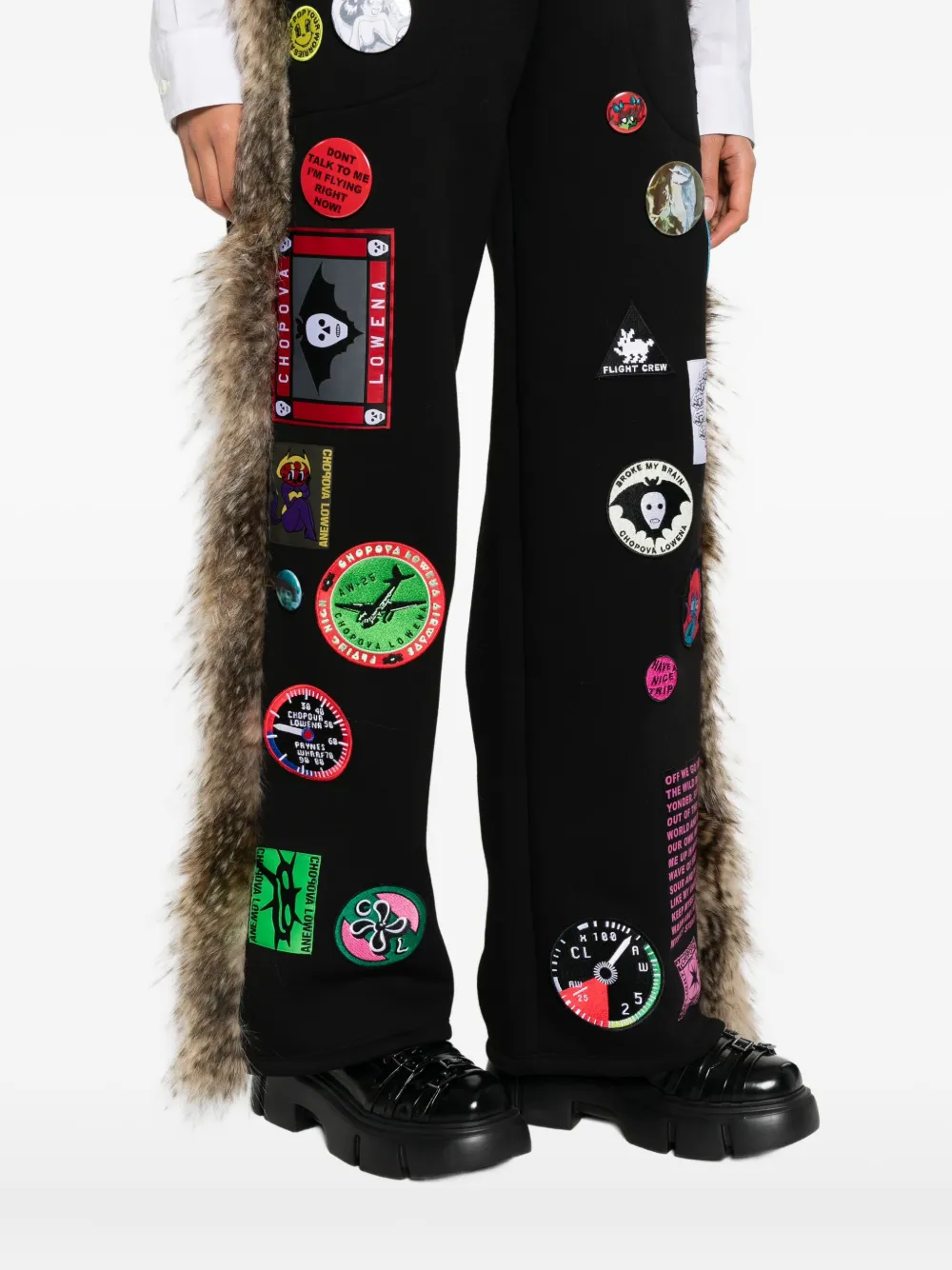 Chopova Lowena Appliqué-detail Pants In Multi