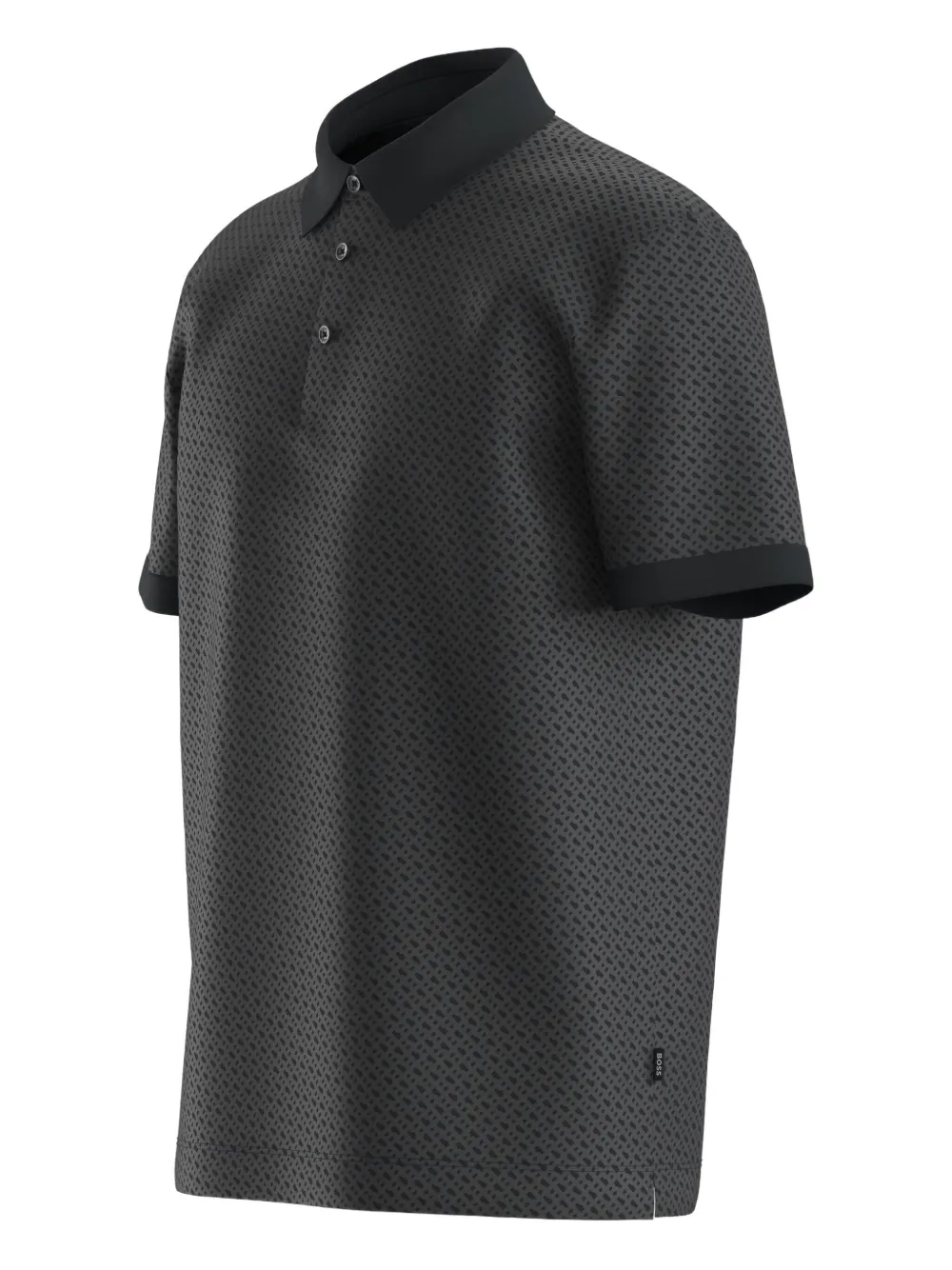  Boss Patterned Polo Shirt - Grey 