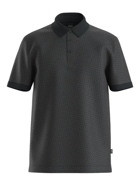 BOSS polo à motif géométrique