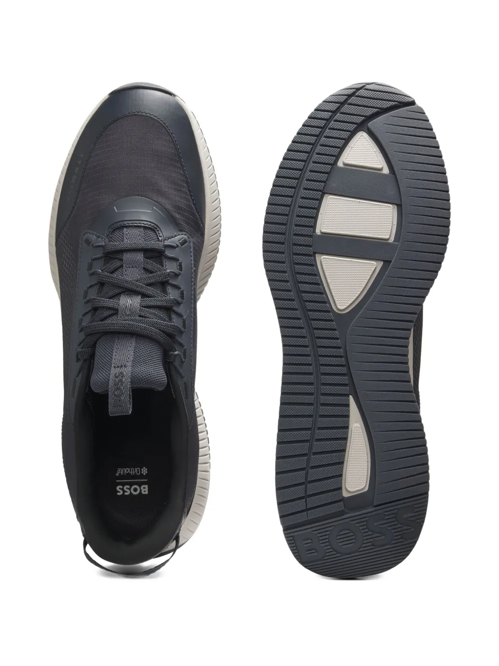 BOSS TTNM EVO sneakers met textuur Blauw