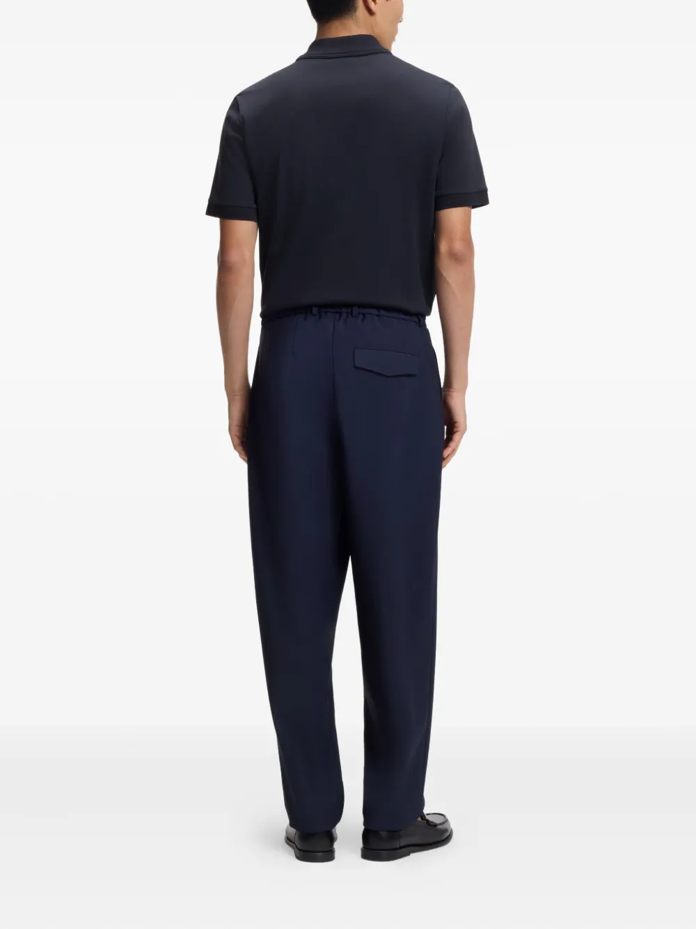 BOSS Poloshirt met knopen Blauw