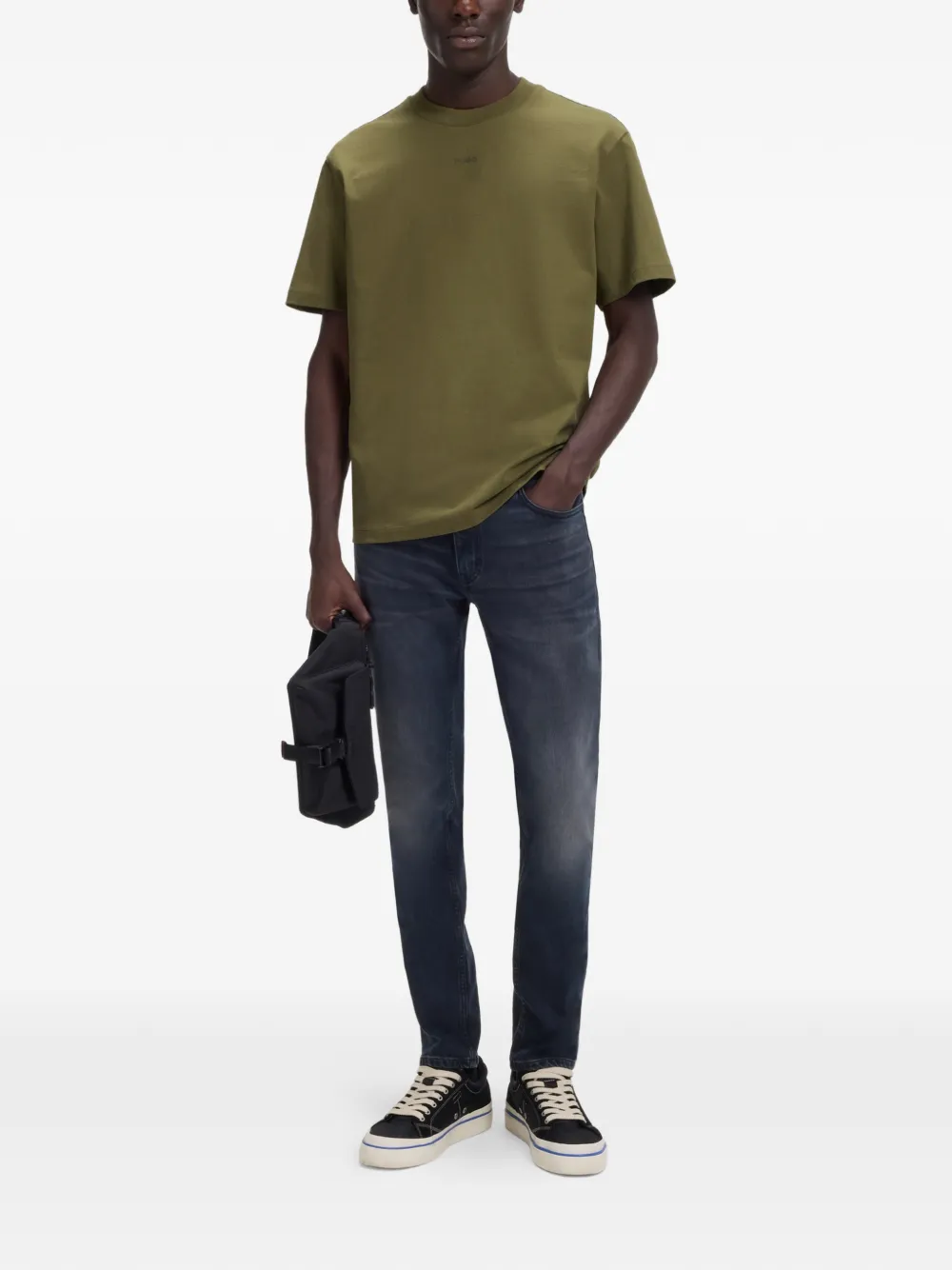 HUGO T-shirt met logo Groen